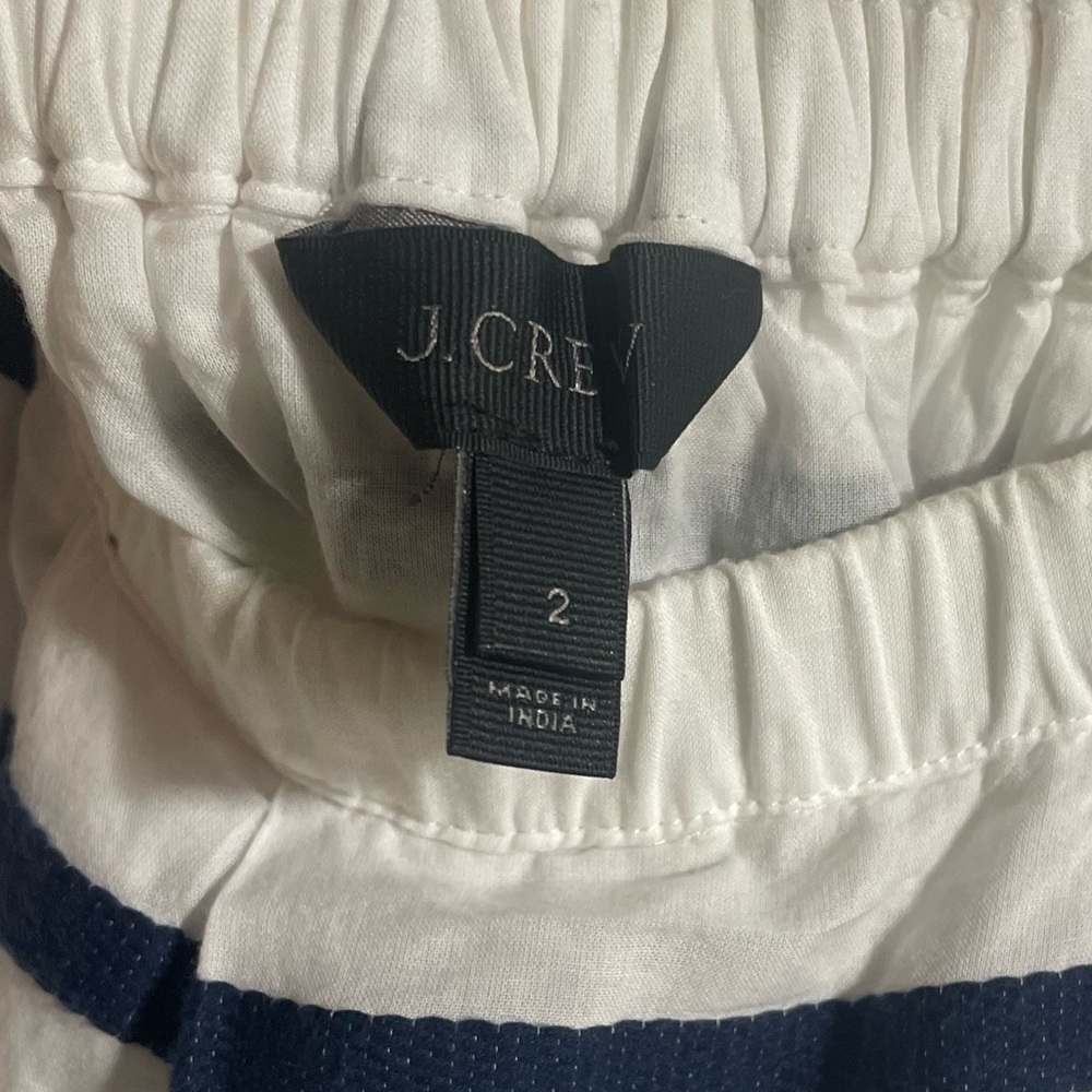 J.Crew Mini Skirt In Nautical Navy Stripe Sz 2 - Picture 3 of 6